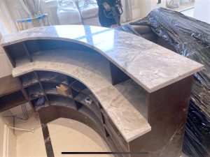 Quartz curved reception desk - Commercial projects