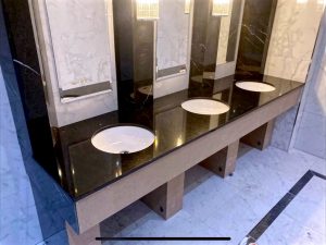 Commercial projects - quartz bathroom basin surround