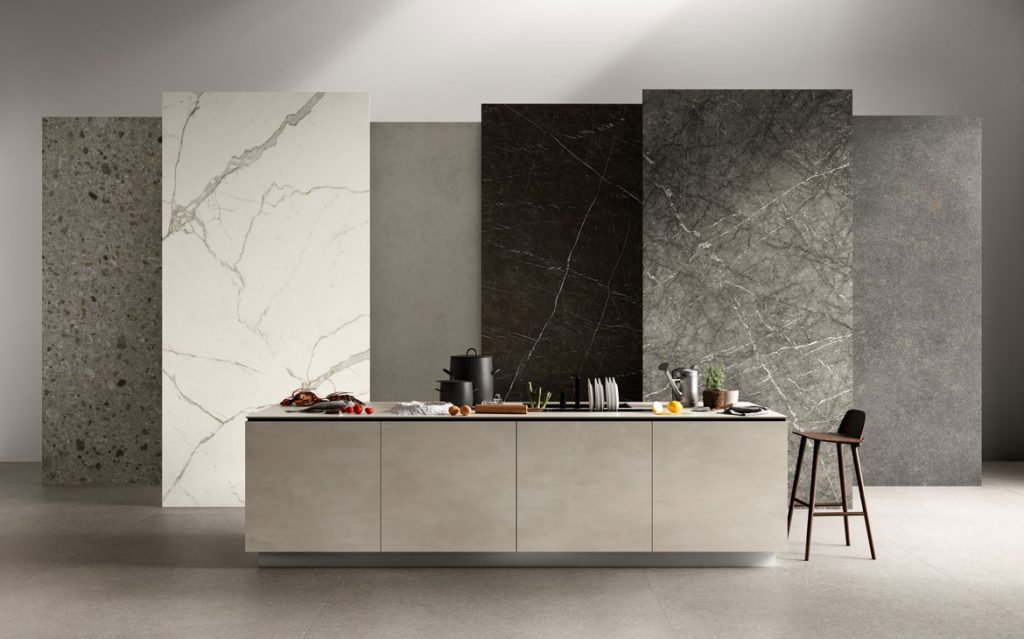 Porcelain countertops swatches from Atlas Plan