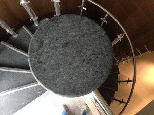 steel grey granite staircase