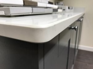 custom edge profiles and corners on display