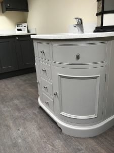 curved worktops in our showroom