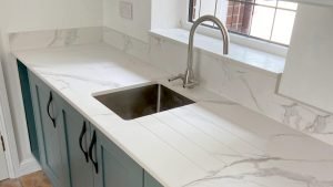 Dekton Aura 22 Widescreen - showing splashbacks and countertop