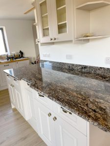 Coral Gold granite worktop (30mm) and 100mm upstand 1