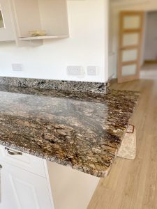 Coral Gold granite worktop (30mm) and 100mm upstand 3