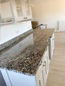 Coral Gold granite worktop (30mm) and 100mm upstand 5
