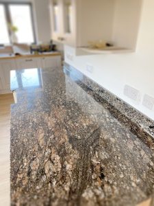 Coral Gold granite worktop (30mm) and 100mm upstand 7