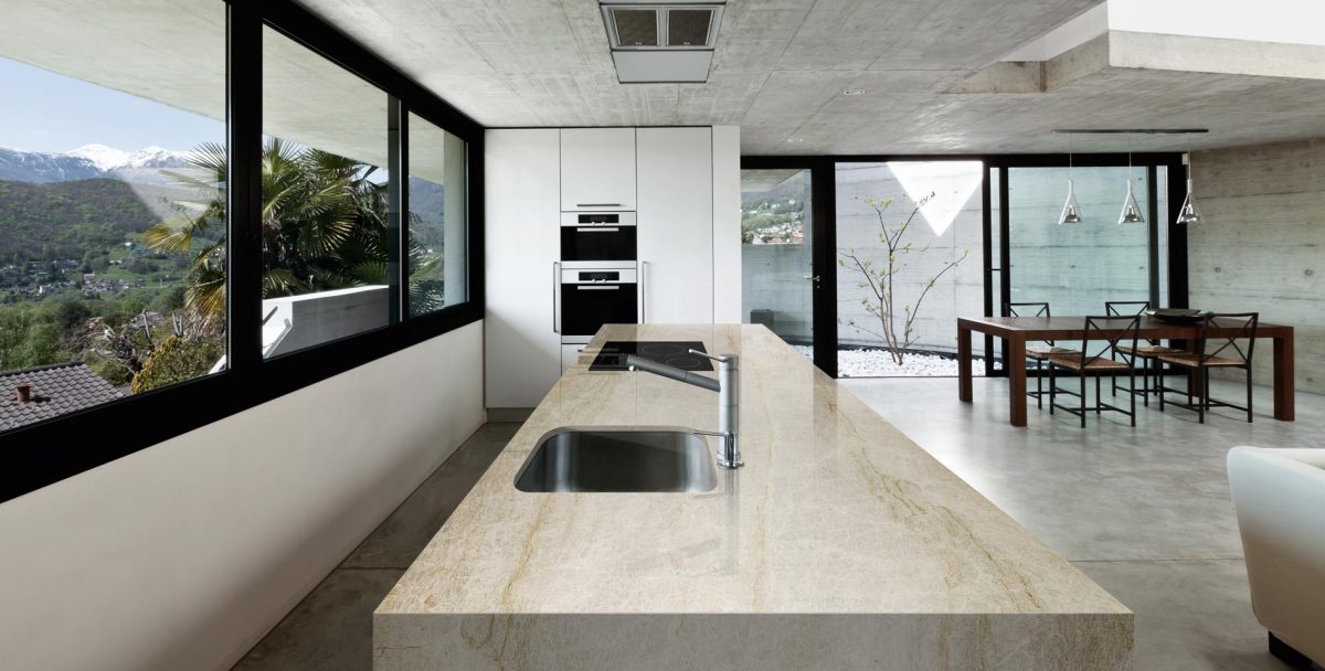 Perla Venata from MGD | Quartzite Kitchen Islands
