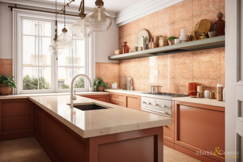 Quartz worktop styles - Mediterranean