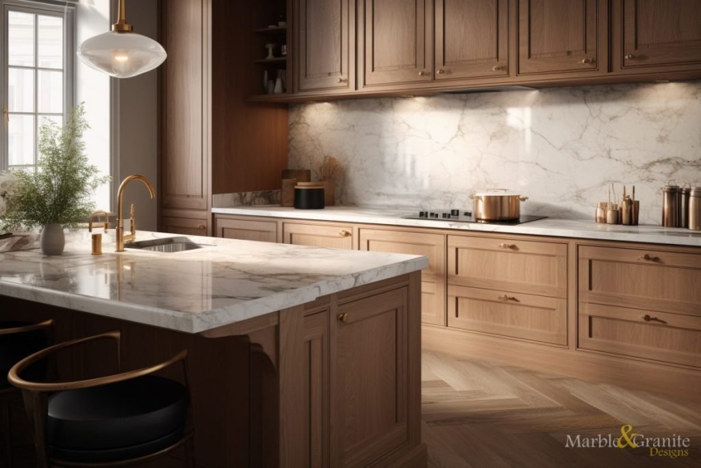 Quartz worktop styles - traditional