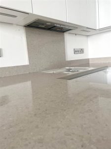 Cendre Unistone Worktops in a modern kitchen.