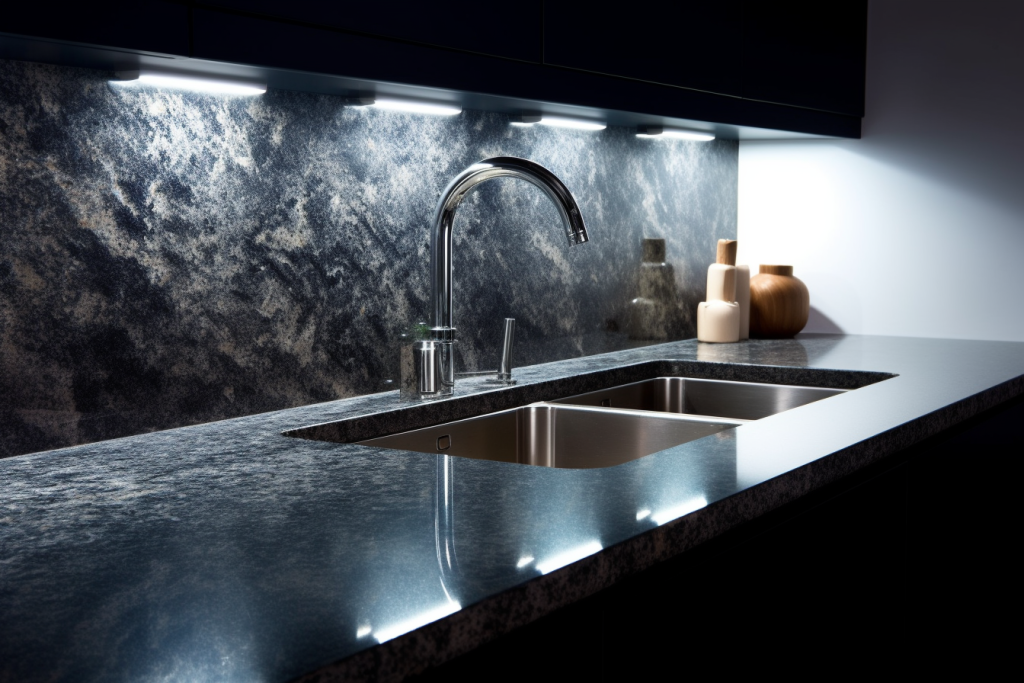 Granite splashback sink