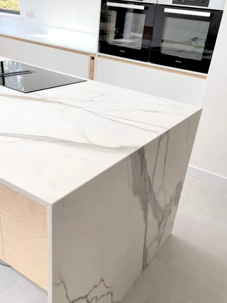 Porcelain Kitchen Island installed by MGD