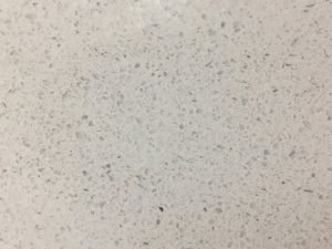 White Shimmer BQS swatch - white granular quartz with reflective chips