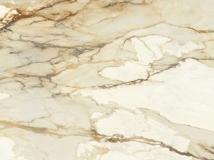 creamy-white marble-effect porcelain surface with grey and gold veining - calacatta antique atlas plan swatch