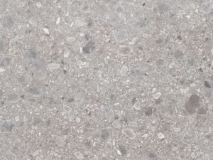 grey terrazzo-style sintered stone surface swatch - terrazo ceppo neolith