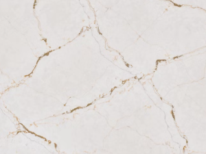 Versailles Ivory swatch - white base with brown marble veining