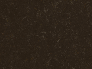 Brown marble-effect quartz surface with beige, cream and white irregular veins across a deep chocolate backdrop - Noble Athos Brown swatch
