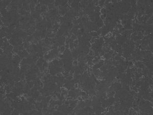 A dark grey marble-effect quartz surface with light-grey irregular veining across the surface - Noble Pro Storm swatch