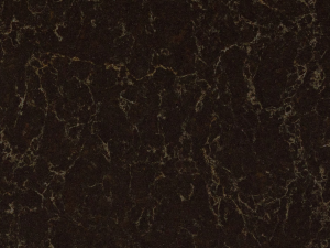 6338 Woodlands – Quartz Worktop swatch. Veined Brown Polished Quartz Worktop A dance of bold-yet-graceful earthy veining, drifting across a sumptuous dark-chocolate base.