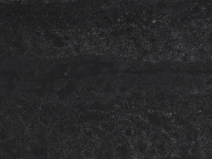 5810 Black Tempal – Mineral Worktop swatch. Industrial Black Natural Mineral Worktop A complex composition of mineral-like layers in warm white hues, flowing organically across a charcoal base that is textured like a starry night touching water.