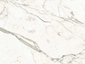 white marble-effect porcelain slab with grey veining - statuario supremo atlas plan swatch