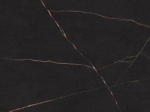 black marble-effect porcelain surface with sleek bronze veining - black atlantis atlas plan swatch