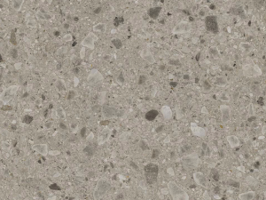 grey fossil-like stone-effect porcelain surfaces swatch - kone mix atlas plan.