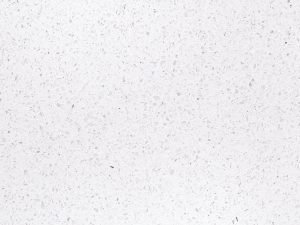 A large-grained white quartz surface featuring neutral-coloured fragments across the surface - starlight white Technistone swatch