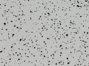 grey quartz surface with black terrazzo fragments throughout for a modern take on classic decor - Diresco Terrazzo Grey swatch