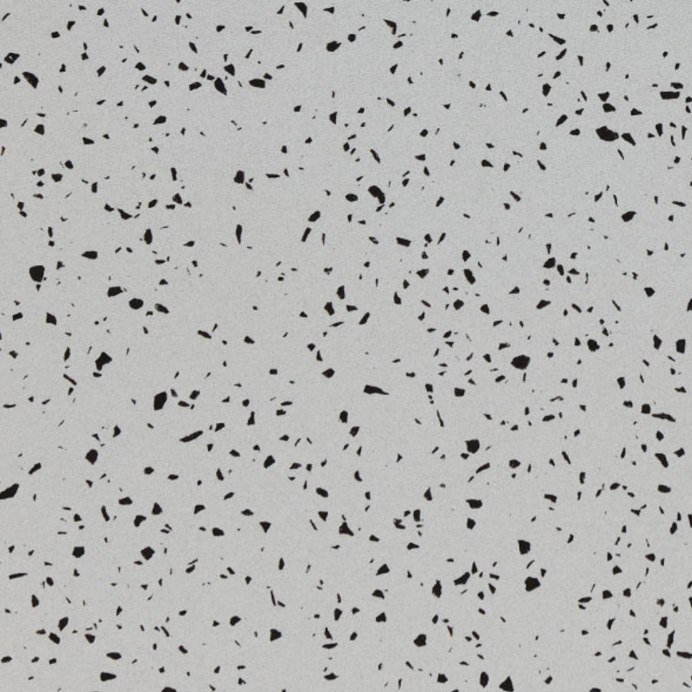 grey quartz surface with black terrazzo fragments throughout for a modern take on classic decor - Diresco Terrazzo Grey swatch
