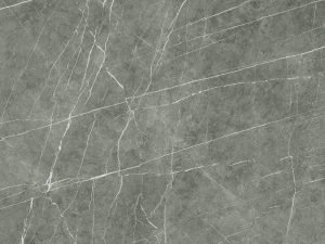 grey marble-effect sintered stone surface with white, straky veining - zaha stone neolith swatch