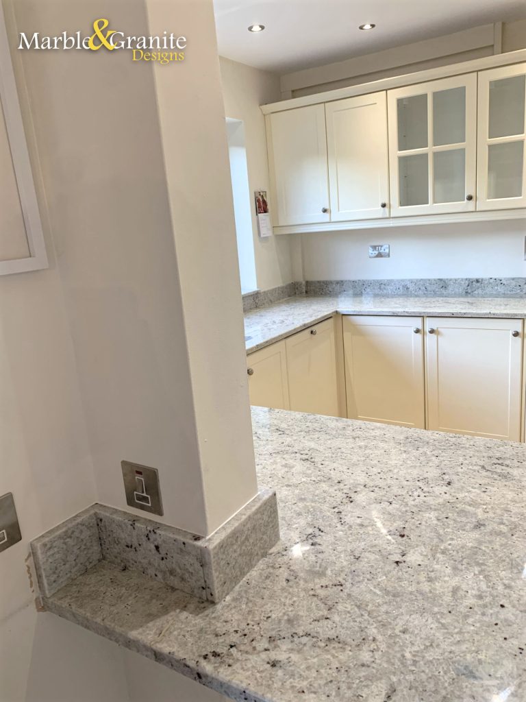 Colonial White Sensa Granite Kitchen Worktops Installation