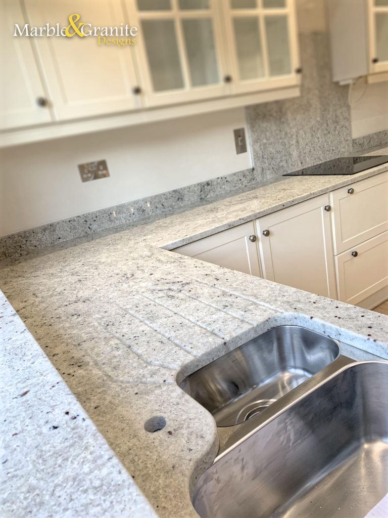 Colonial White Sensa Granite Kitchen Worktops Installation