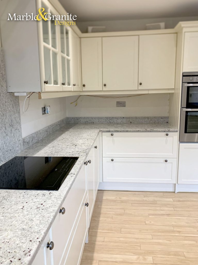 Colonial White Sensa Granite Kitchen Worktops Installation
