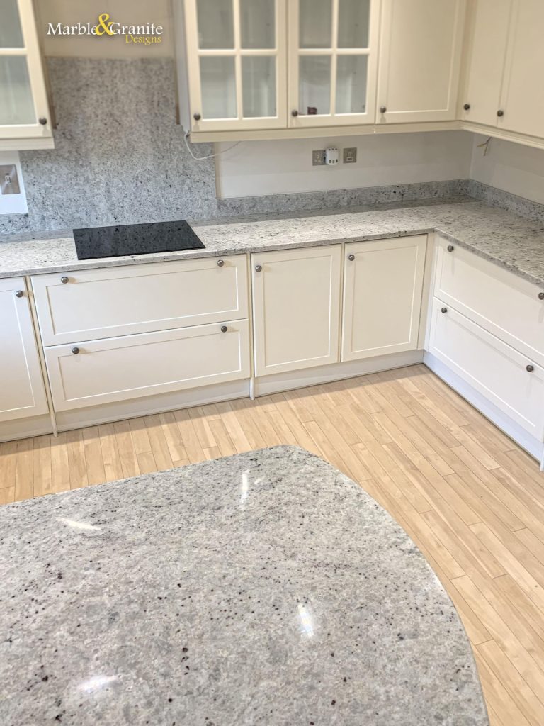 Colonial White Sensa Granite Kitchen Worktops Installation