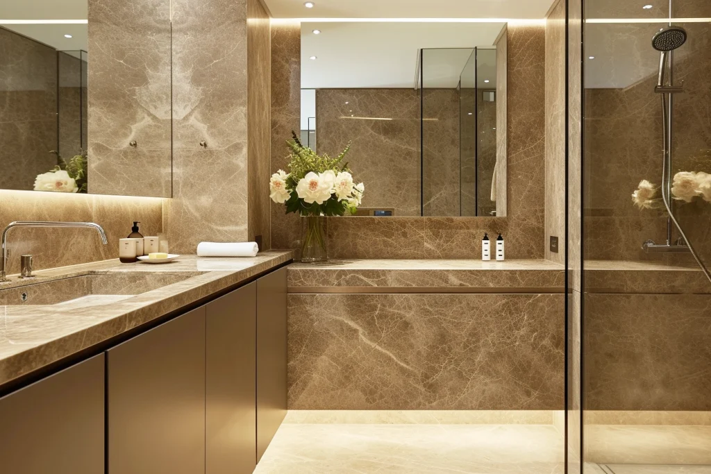 Marble Bathroom Vanity Brown
