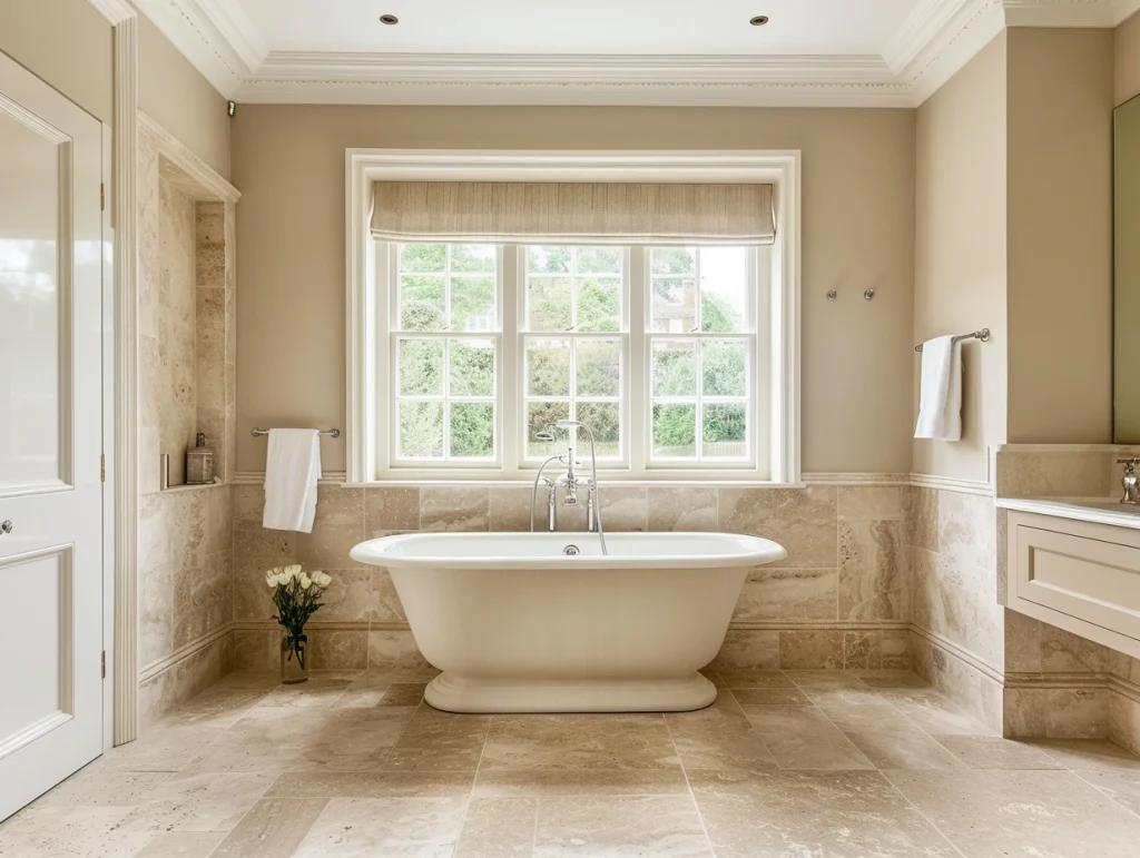 Travertine Wall Tiles Bathroom Window