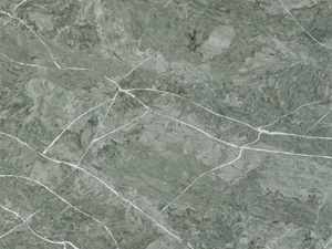 Fine-grained grey quartz composite with paler and darker grey colour shades and white veins spread over the surface - Vitoria Regia Unistone swatch