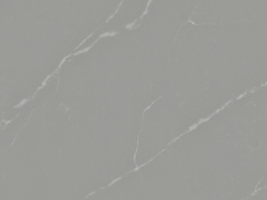 Marble-effect quartz surface with a grey base colour and lighter grey veining - Technistone Imagine Grey swatch