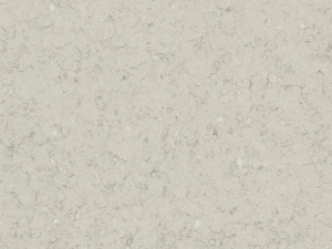 Creamy white quartz surface with grey and beige irregular veins for a limestone-like appearance - Wild Yucca Technistone swatch