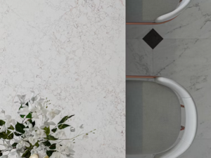 Riviere Rose Silestone Top-view Kitchen Worktop