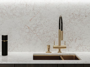 Riviere Rose Silestone Kitchen Splashback and Worktop