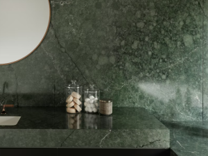 Jardin Emerald Silestone Vanity and Wall Cladding