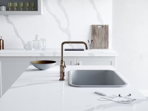 Bianco Calacatta Silestone kitchen worktops