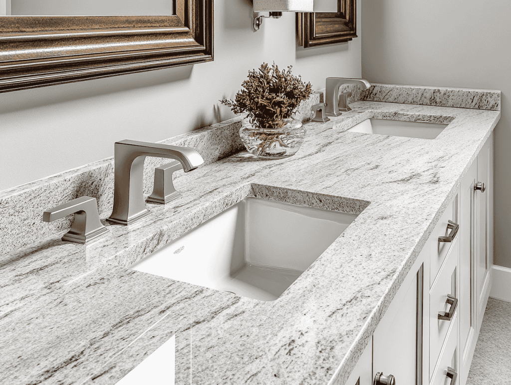 Granite Bathroom Countertops With Built-In Sink