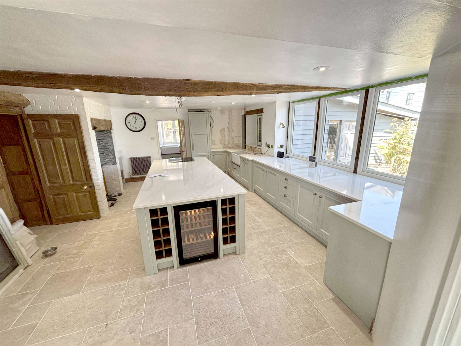 Calacatta Vicente Modern Rustic Kitchen Worktops Installation